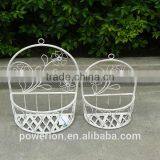 Useful Vintage Metal S/2 Wall Shelf Wall Planter Holder thumbnail-3