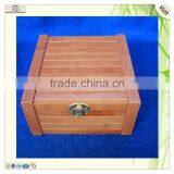 Home Decorating Single Compartment Hinged Square Bamboo Box thumbnail-1