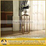 Rose Golden Metal Crystal Tall Flower Stand thumbnail-2
