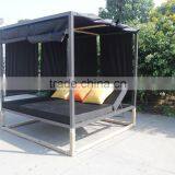 Luxury Garden Furniture Beach Big Sunbed Outdoor Canopy Sofa Bed thumbnail-5