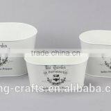 New Style Lavender Design Oval Metal Plant Pot for Garden thumbnail-1