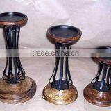 Designer Wooden Candle Holder,Decorative Wooden Candle Holder thumbnail-1