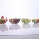 5 Pieces Engraving Large Cheap Clear Decorative Glass Salad Bowls