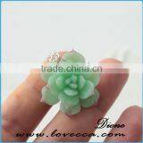 Wedding Bridal Jewelry Flower Necklace Green Mint Succulent Necklace thumbnail-3