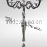 Aluminum Candelabra 5 Candle, Candelabra, Chandle Holder, Wedding Candelabra thumbnail-3