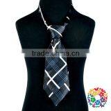 New Arrival Baby Kids Products Navy Plaid Fabric Necktie Ties for Boys thumbnail-5