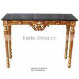 Square Marble Top Handmade Baroque Corner Console Table thumbnail-1