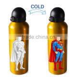 500ml Promotional Aluminum Drinking Cold Color Changing Water Bottle thumbnail-1