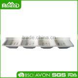 Rectangle 4 Section Compartements Soy Sauce Dishes, Melamine Hotel 4 Divided Plates Dishes thumbnail-1