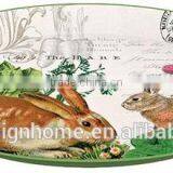 GARDEN BUNNY LARGE METAL TRAY thumbnail-1