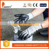DDSAFETY 2017 High Performance Polyethylene Fiber Glass Knitted Liner Black PU Coated Cut Resistant Safety Gloves thumbnail-6