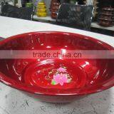 30.36.40cm Durable Unbreakable Spraying Red Color Wash Basin thumbnail-1
