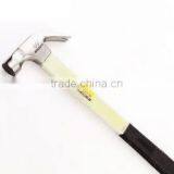 green plastic rubber handle carpenter's hammer with magnetic head