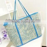 custom canvas reusable foldable shopping bag