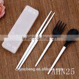 Factory Wholesale Popular Style Stainless Steel Kitchen Cutlery Set Chopsticks Fork and Spoon Set thumbnail-3
