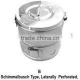 Sterilizing Drums, Schimmelbusch Type, Laterally Perforated, Sliding Mechanism thumbnail-1