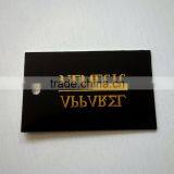 2017 Custom High Quality Black Cardboard Paper Hang Tags With Gold Stamping Logo thumbnail-4