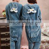 Flannel Cartoon Adult Animal Jumpsuit Animal Pajamas Jumpsuit Owl Design thumbnail-2