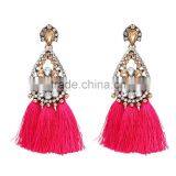 Bohemian Long Tassel With Rhinestone Dangle Earrings for Women Jewelry thumbnail-2