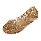 HFR-YS20 2017 New Summer Female Hollow Plastic PVC Crystal Mesh Jelly Hole Shoes thumbnail-1