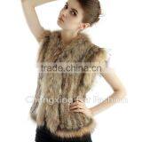 CX-G-B-21B New Fashion Real Knitted Women Rabbit Fur Italian Fur Vest thumbnail-1