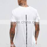 Factory Direct Sale Men Grey/white/black Summer Zip Back Plain Cerw Neck Short Sleeve Jersey T-shirt Custom thumbnail-3