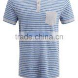 MGOO New Design Two Buttons Mens Polo Shirt Stripe Printing Pique Polo Shirts With Customized Logo thumbnail-5