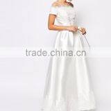 Custom Made Size Bridal Grown Maxi Dress With Embroidery And Cap Sleeve Wedding Dress Lvory And White thumbnail-4