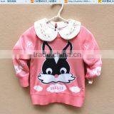 Lovely Rabbite Knitting Pattern Pink Red Baby Girls Stylisg Latest Sweater thumbnail-2
