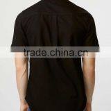 Black Denim Short Sleeve Casual Shirt thumbnail-3