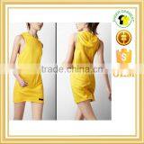 High Quality Sportswear Women Cotton Hooded Dress thumbnail-1