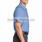 Factory Custom Logo Short Sleeve Shirt Uniform Work Clothes Cotton Mechanic Workwear In Baoding thumbnail-4