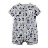 2016 Summer Cotton Breathable Short Sleeve Baby Romper thumbnail-1