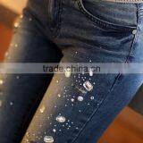 Middle Waist Women Pencil Pants Skinny Outdoor New Pattern Jeans Pants thumbnail-5