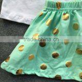 2016 New Baby Ester Day Bunny Gold Sequins Short Sleeves Girls Easter Outfits Dress Set Summer Outfits With Matching Accessories thumbnail-3