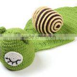 Handmade Crochet Small Green Snail Baby Clothes Camera Photography Props thumbnail-6