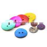 High Quality Colorful 2-Holes 100pcs/Bag Round Natural Shell Button Mother of Pearl Buttons thumbnail-2