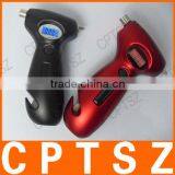 0.8'' LCD Digital Car Tyre Pressure Tread Depth Gauge w/ Cutting Blade / Hammer - Black (3 x LR44) thumbnail-1