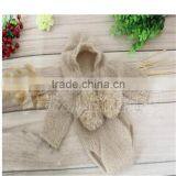 Crochet Mohair Long Sleeve Romper Knitted Baby Overall Newborn Onesie Outfit Handmade Knit Pant Photo Props