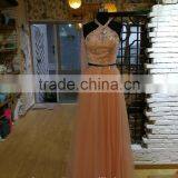 Party Prom Dress Ivanka Style Celebrity Style Halter Floor-length Evening Dress P092 thumbnail-1