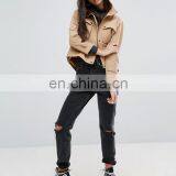 High Quality Fashion Long Sleeve Latest Design Women PU Leather Jacket thumbnail-1