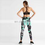 OEM Female Cheap Slim Tights Pants High Waist Gym Clothing Fitness Yoga Sports Compression Leggings Fitness Custom Print Design thumbnail-4