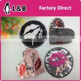Fashion Design Double Side Patch With Colorful Sequin