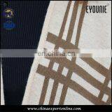 New Arrival in Stock Women Striprd Cream Long Print Wool Shawl thumbnail-3