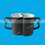 Lovers Couple Sublimation Color Changing Mugs With Coating for Sublimation Printing thumbnail-1