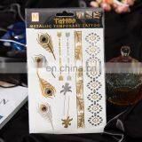 2017 Hot Metallic Gold Temporary Hand Body Sticker Tattoo thumbnail-3