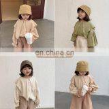 C1057/White Cool Irregular Collar Thin Kids Shirts for Girls High Quality Fashion Sweet Girls Top thumbnail-6