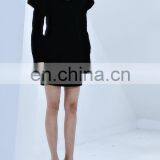 TWOTWINSTYLE Dress For Women V Neck Puff Long Sleeve High Waist Tunic Plus Size Sexy Female Mini thumbnail-1