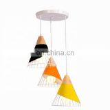 New Design Modern Colorful Metal Wire Hanging Pendant Ceiling Lamp for Cafe thumbnail-3