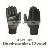 13g Nylon gloves with PU coat/ PU gloves/ all colour nylon PU gloves